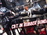 CBT in Rubber Bondage - Lady Bellatrix torments rubber gimp in straight jacket (teaser)