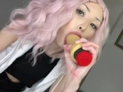 Preview 1 of Pink hair beuty and your dick
