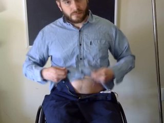 Wheelchair_Guy Changes Clothes,Legs Spasm