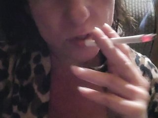 real amateur milf, smoking, redhead, solo female