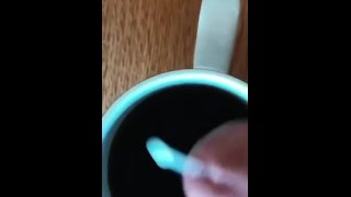 Cumshot in Coffee