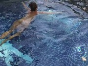 Preview 5 of Risky NAKED SWIM at Hotel Public Pool
