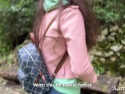 Preview 2 of Excursion in the forest ended with a girl fucking on a waterfall
