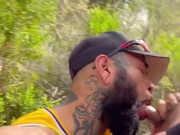 Preview 1 of Tatted Latino Gets Pounded In The Woods 2023