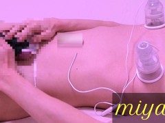 Imaging Cowgirl threesome ffm sex. Handsome submissive guy nipple masturbation and comeshot