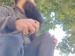 Straight guy public daylight outdoor masturbation