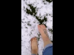 Walking in snow