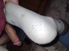 white crew socks footjob