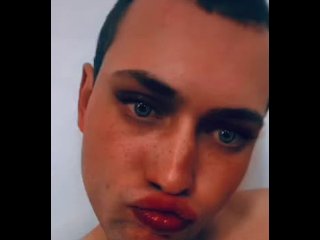Sexy 20-year-old Femboy Shows Tongue