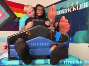 Preview 2 of Submissive black stud tickled all over feet and yummy cock
