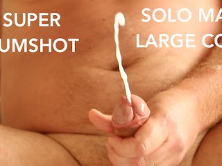 exclusive, watching porn, solo male cumshot, big cock
