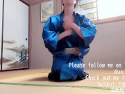 Preview 1 of [Hentai handsome] Look at the masturbation of a perverted Japanese wearing a yukata w