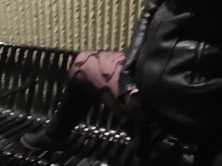 MILF rub wet pussy beside convenience store,risky