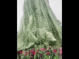 Pawg milf twerks, rides bbc dildo and plays with her ass in a field of flowers