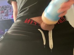 British lad fucks ass flashlight