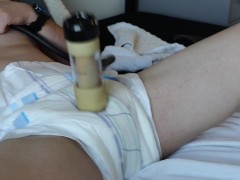 Using Venus 2000 milking machine through diaper with lots of overstim