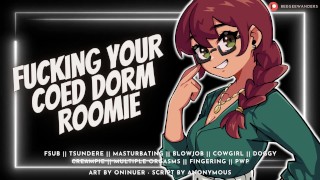 Fuck Your Horny Roomie So She Can Focus on Her Exam [Bratty Slut] | Audio Roleplay