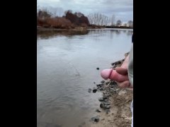 Risky River Orgasm