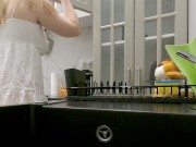 Preview 5 of Big Ass Big Tits Pantiless Tight Pussy Girl in the Kitchen talks about Sex & her Experience in Club