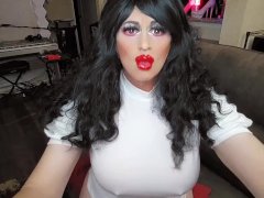 crazy hot sexy smoking crossdresser with big lipstick lips send me a message