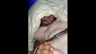 Sexy lightskin sneaky link licking my clit underneath the covers