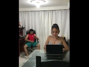 Preview 4 of My stepsister catches me masturbating and sucks my dick