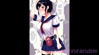 Das Anzügliche Comic-Doujin-Dub-Anime-Girl Hat Ein Bisschen „Verrückten“ Spaß An Art Fantia Und Wasabizuke
