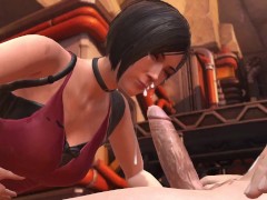 Ada Wong Deephroat Blowjob close up | Resident Evil