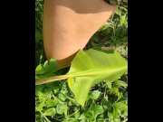 Preview 6 of I like to piss in the hotel garden near Banana Tree - my outdoor adventures