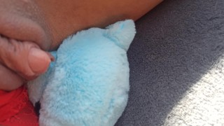 Cumming hard on my teddy, humping my teddy bear