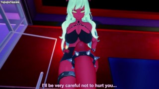 Scanty Daemon Panty and Stocking With Garterbelt Feet Hentai POV