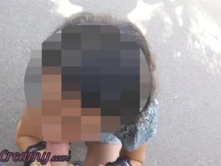 Dick Flash - AGirl Caught Me Jerking Off in the Street and Help_Me Cum 4K - MissCreamy