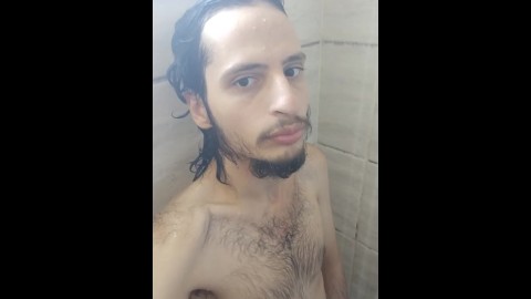 Right before i get a hair cut, Naked taking a bath