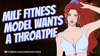 AUDIO ROLEPLAY Cowgirl Throatfuck Catching A MILF Fitness Model Fucking Herself In The Sauna