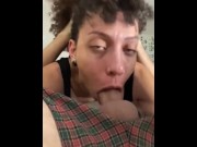 Preview 2 of CURLY HAIR SLUT GETS HER FACE FUCKED