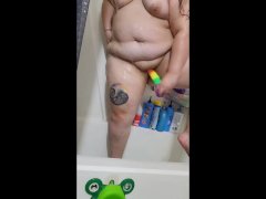 Play time with Latina BBW Milf with Rainbow 🌈 Dick