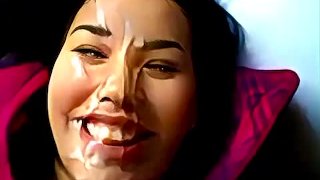Asian Teen Excited For The Biggest Facial !!!