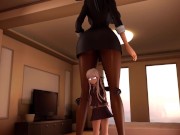 Preview 5 of Between Two Pillars (Giantess growth animation)