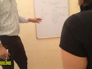 Indian xxx Tuition teacher teach her student what is pussy and dick by Jony Darling