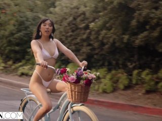 VIXEN Gorgeous petite Elle has earth shattering orgasm screenshot number 1