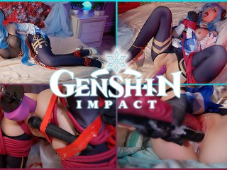 4K Genshin: Ganyu Bondage Fodido Na Bunda