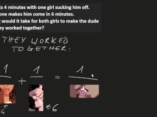 HARDCORE MASSIVE THREESOME MATHS WORD PROBLEM STRIPPED OFF AND DESTROYED
