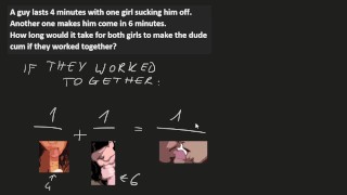 HARDCORE MASSIVE THREESOME MATHS WORD PROBLEM STRIPPED OFF AND DESTROYED