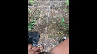 Spanking My Pussy And Pissing On Mother Nature