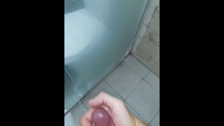 cumshot in the shower