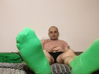 緑の靴下/足ビデオ
