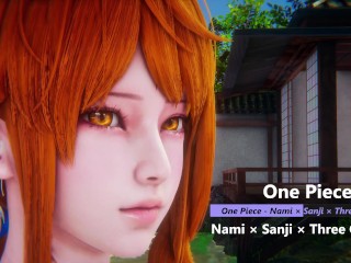 One Piece - Нами × Санджи × Три Изменения - Облегченная Версия