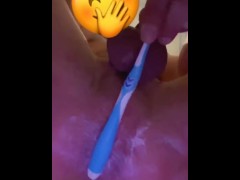 Anal Fucking My Tight Asshole With Toothbrush! 😍 🥵 💦