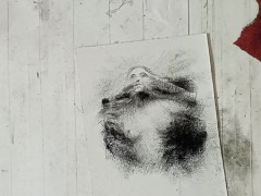 Erotic Art of a Sexy Hot & Nude Latina showing her Titties with Unintensional ASMR