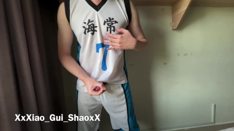 Kise Ryouta (Kuroko no Basuke) Cosplay Masturbation Éjaculations 【gémissements forts + jeu de mamelon】